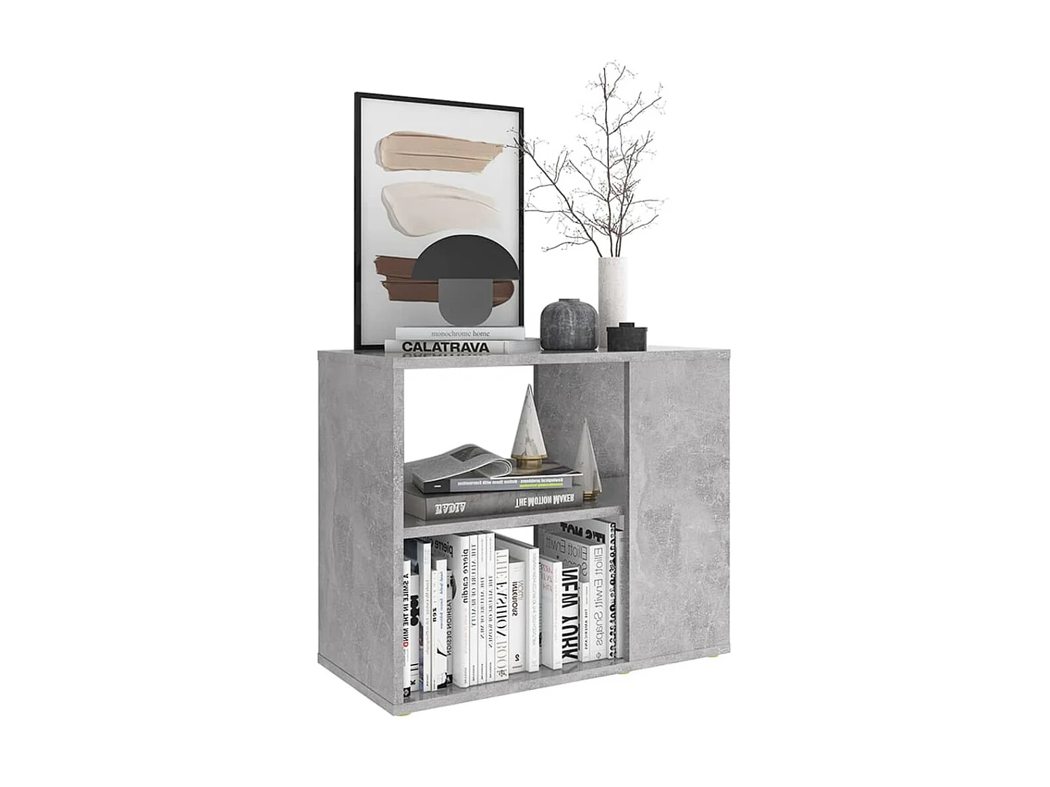 Armoire latérale Gris béton 60x30x50