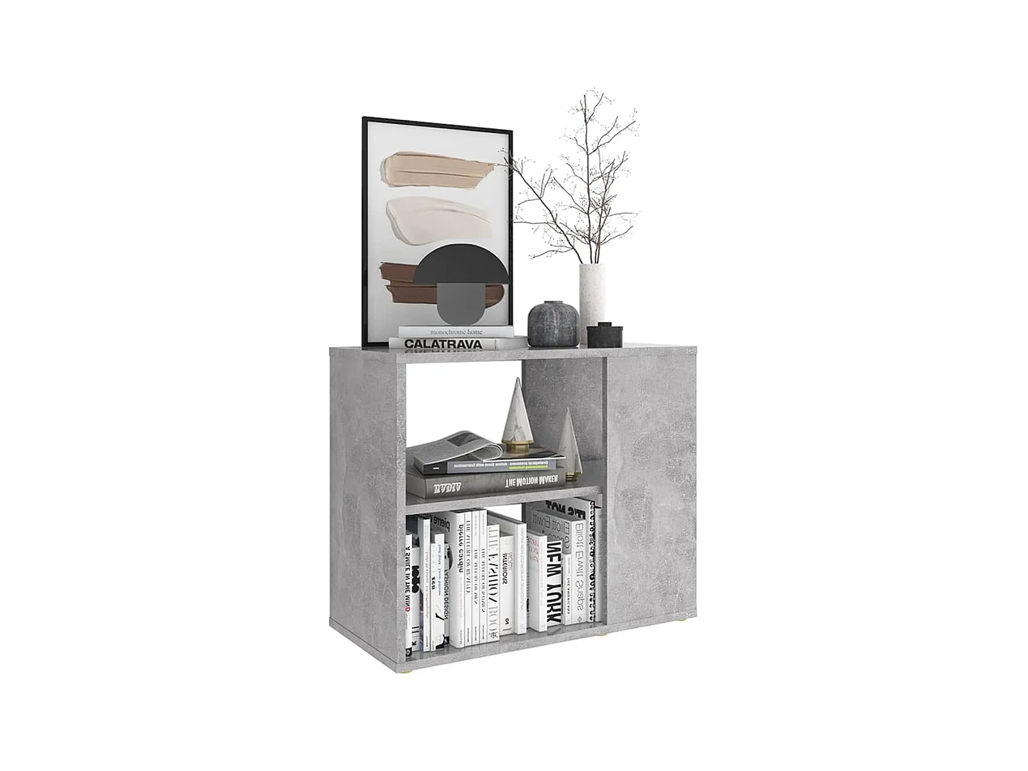 Armoire latérale Gris béton 60x30x50