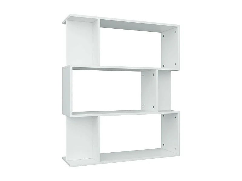 Bibliothèque-Séparateur de pièce Blanc 80x24x96