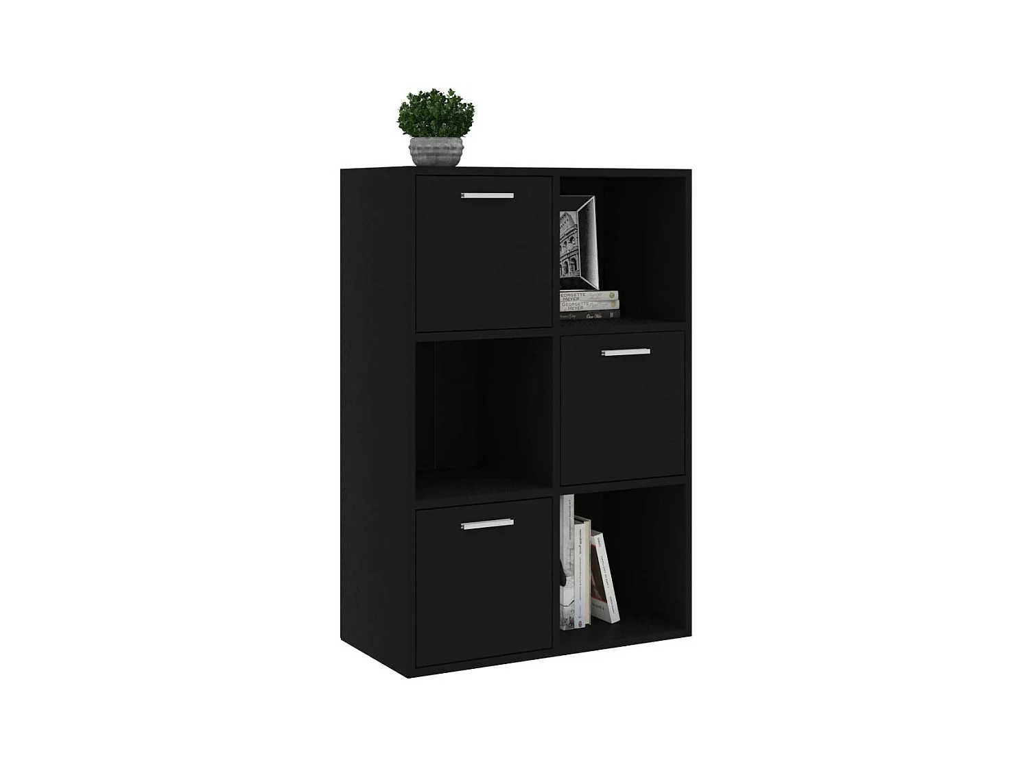 Armoire de rangement Noir 60x29,5x90