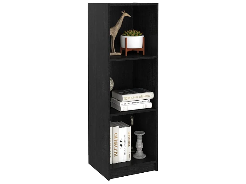 Bibliothèque-Séparateur de pièce Noir 36x33x110 Pin massif