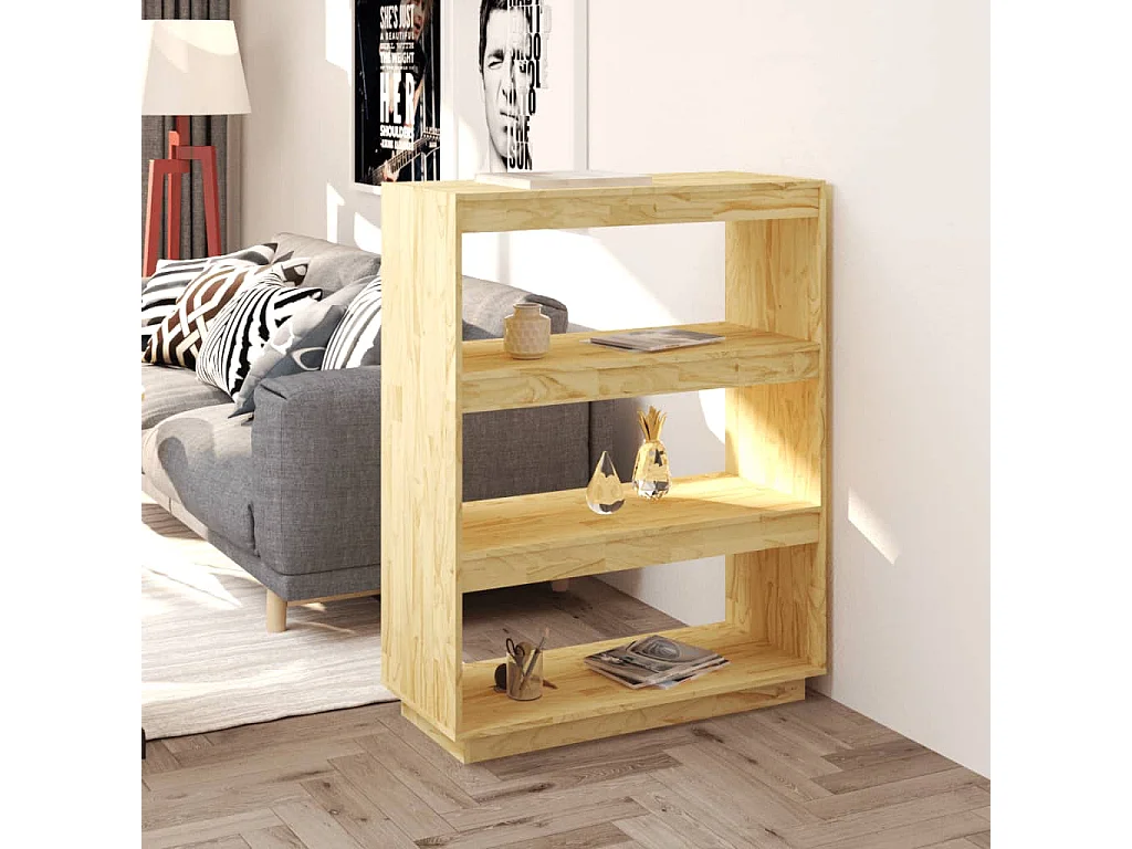 Bibliothèque-Séparateur de pièce 80x35x103 Bois de pin massif