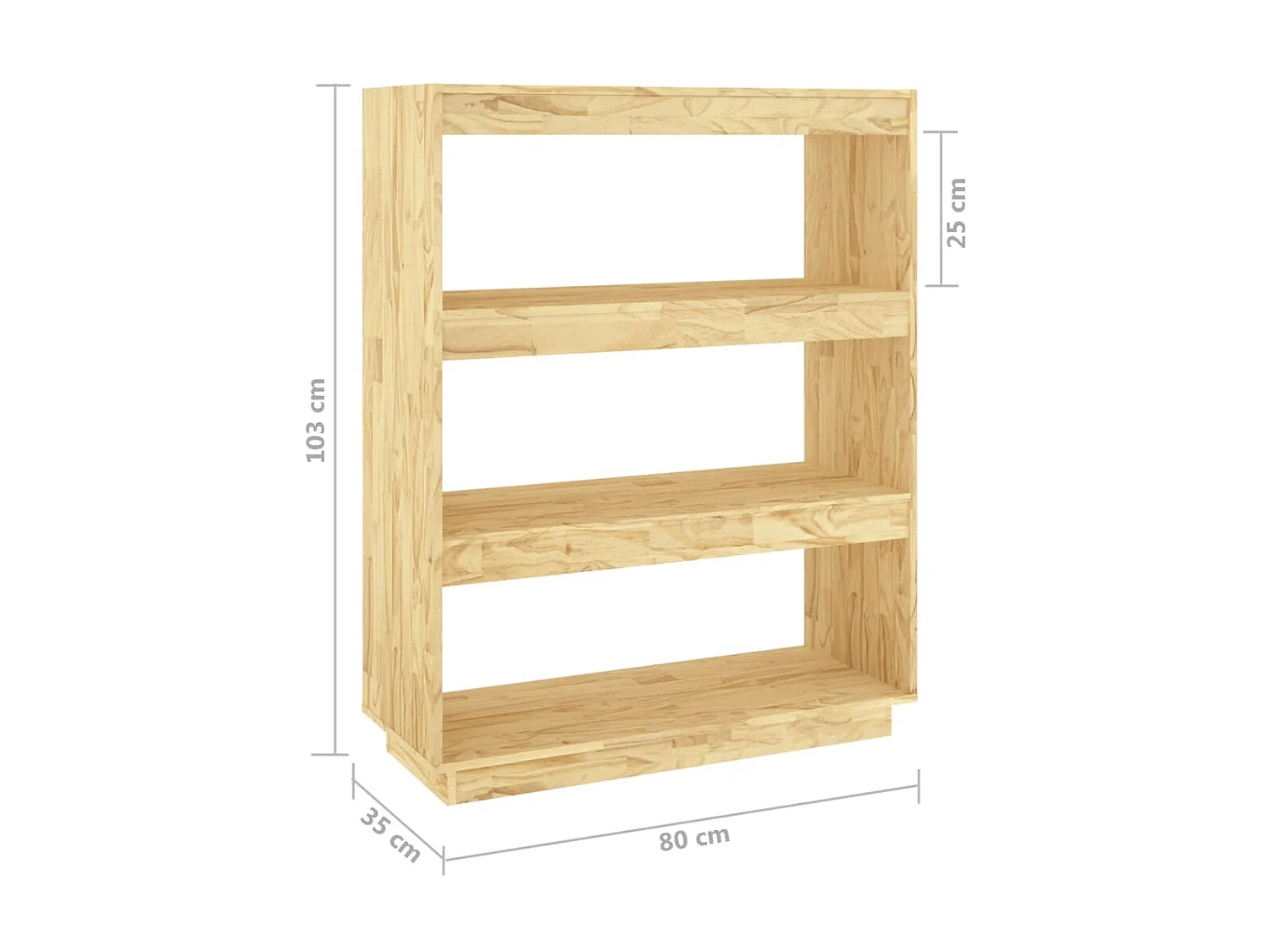 Bibliothèque-Séparateur de pièce 80x35x103 Bois de pin massif