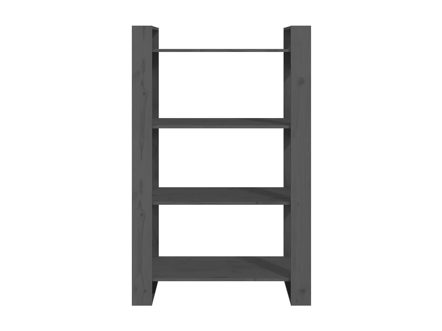 Bibliothèque-Séparateur de pièce Gris 80x35x125 Pin solide