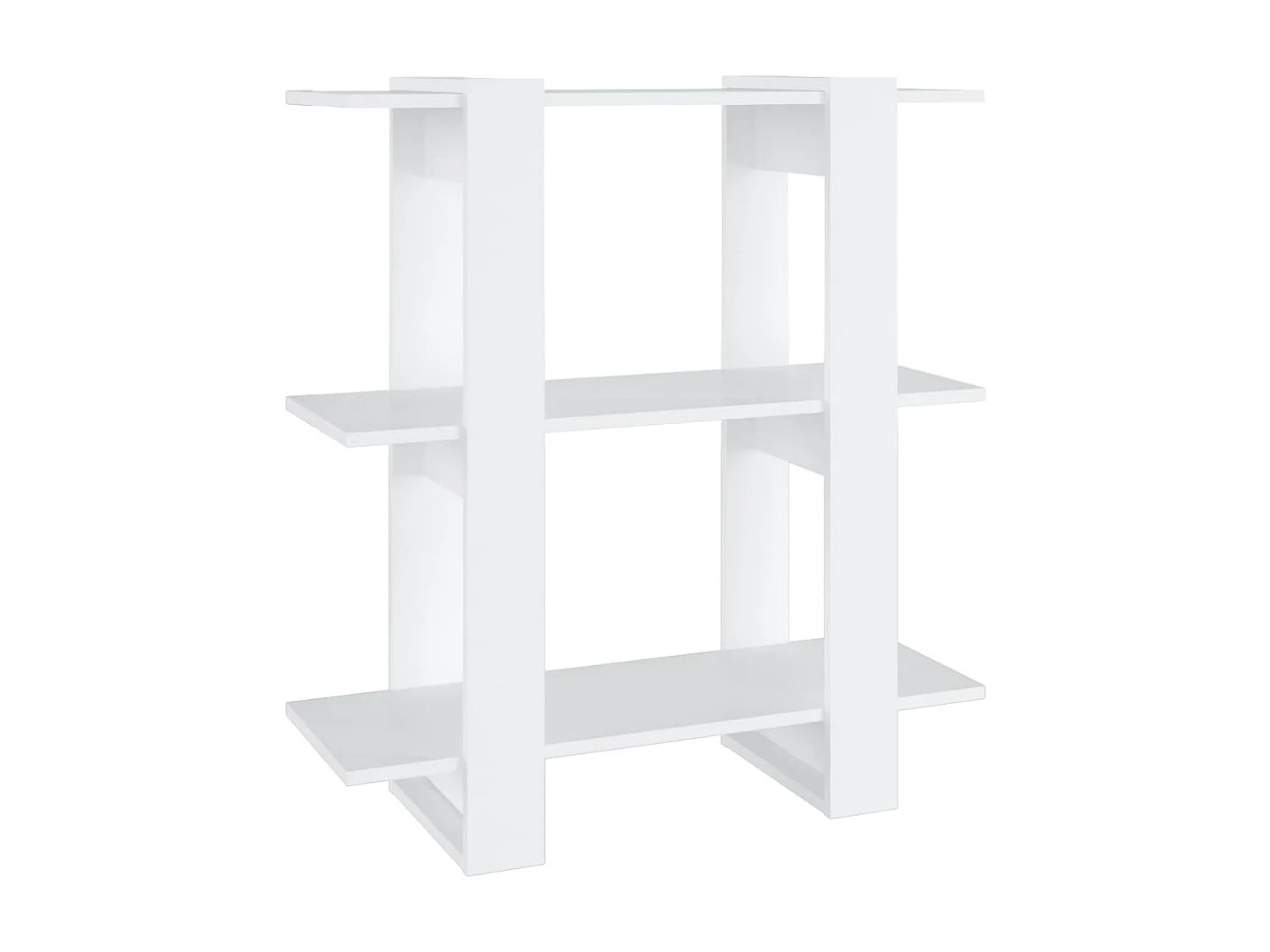 Bibliothèque-Séparateur de pièce Blanc 80x30x87