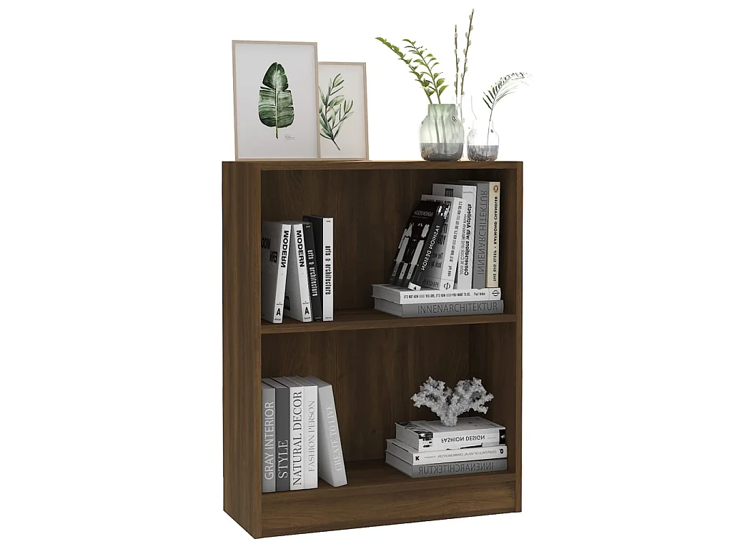 Bibliothèque Chêne marron 60x24x74,5 Bois d'ingénierie