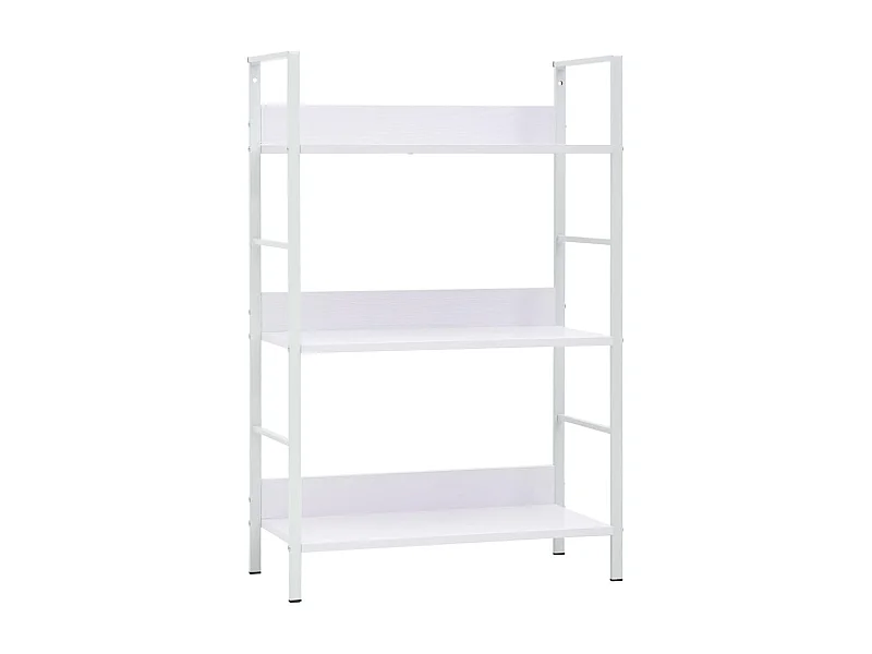 Bibliothèque à 3 niveaux Blanc 60x27,6x90,5