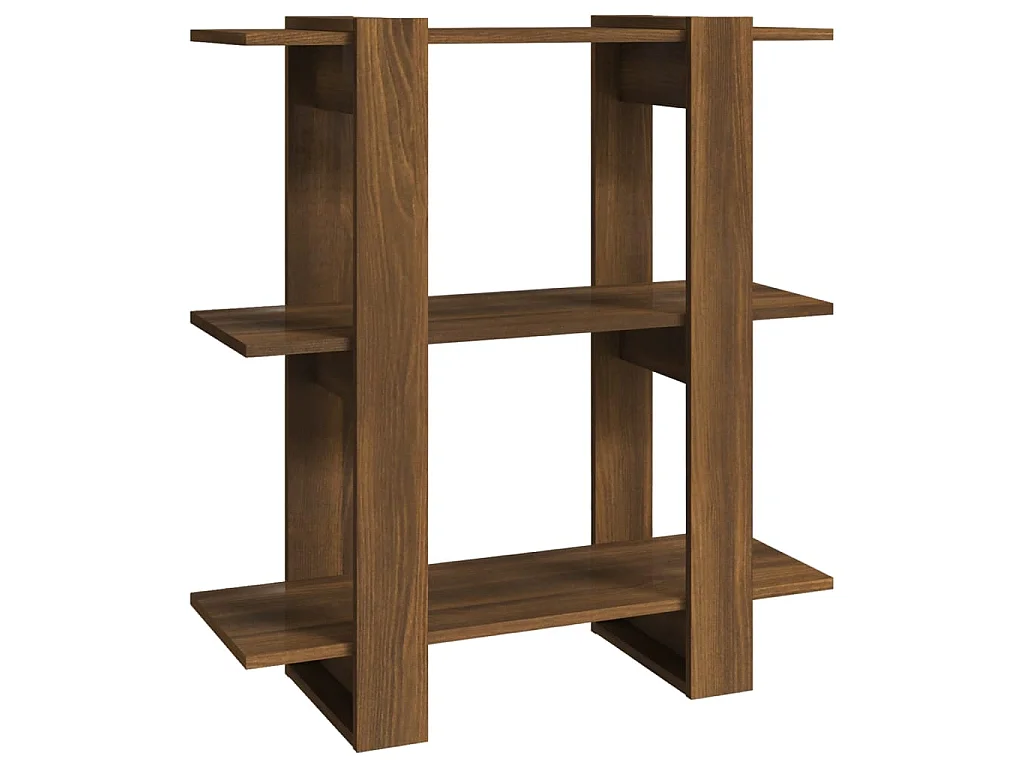 Bibliothèque-Séparateur de pièce Chêne marron 80x30x87