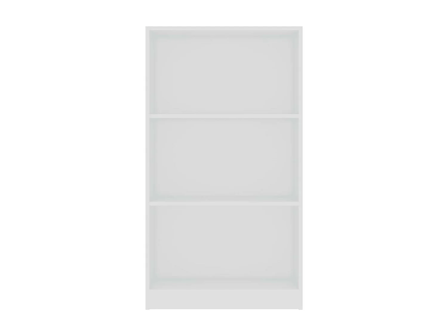 Bibliothèque à 3 niveaux Blanc 60x24x108