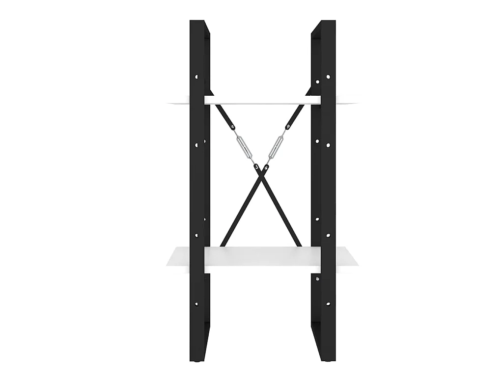 Bibliothèque à 2 niveaux Blanc 40x30x70