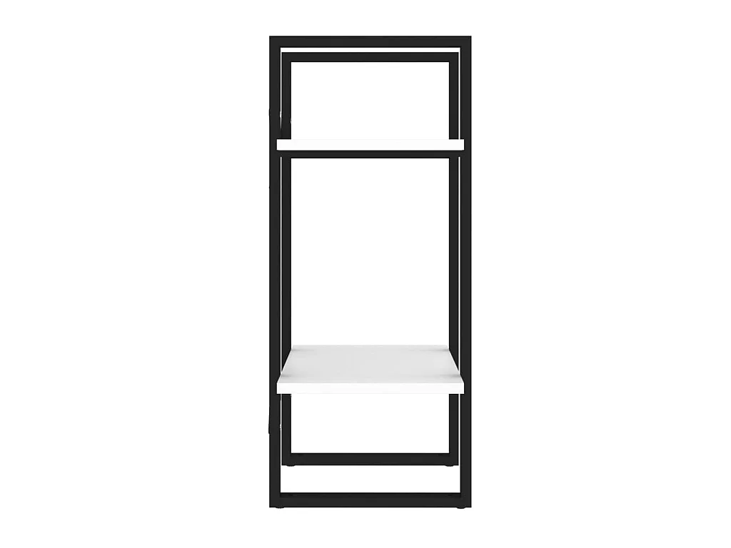 Bibliothèque à 2 niveaux Blanc 40x30x70