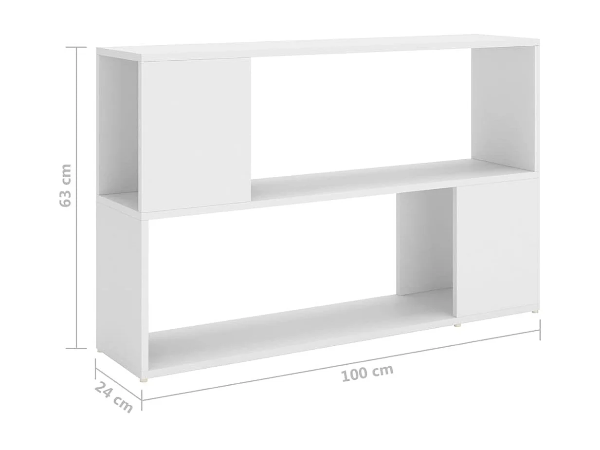 Bibliothèque Blanc 100x24x63