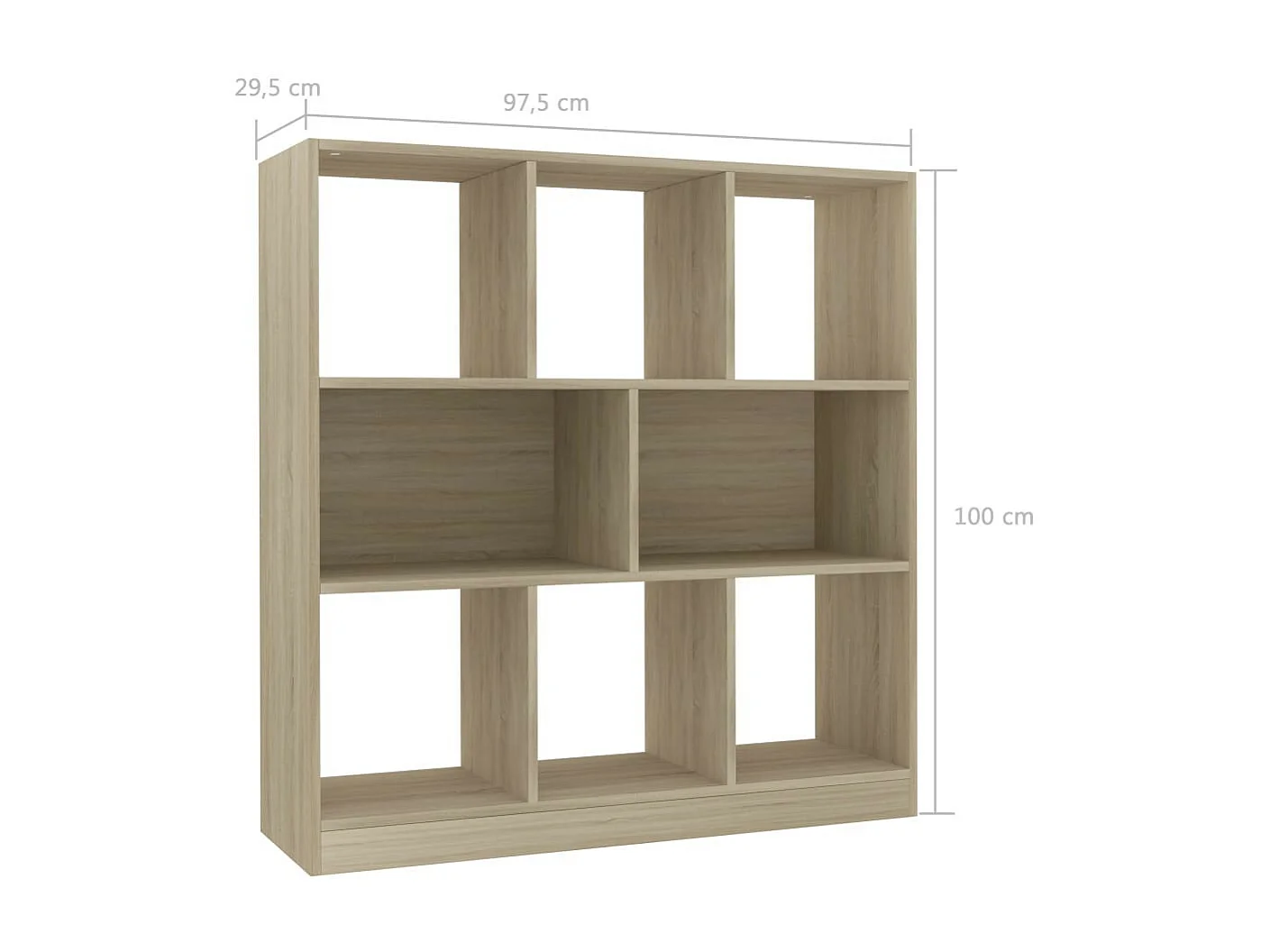 Bibliothèque Chêne sonoma 97,5 x 29,5x100