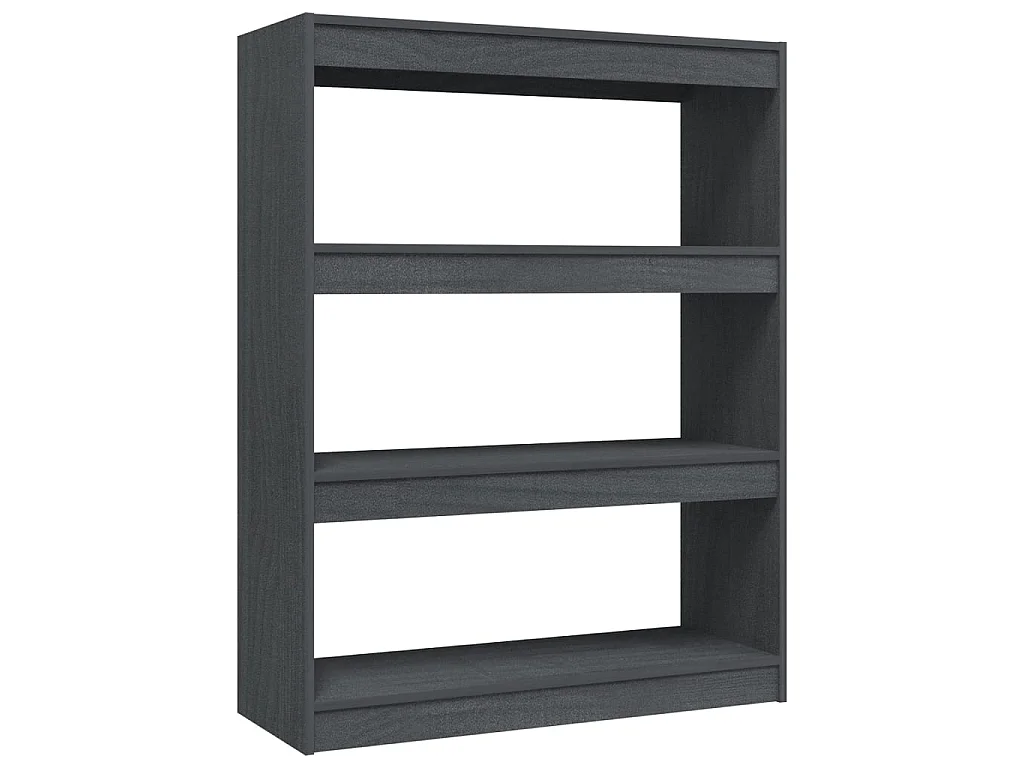 Bibliothèque-Séparateur de pièce Gris 100x30x103 Pin massif
