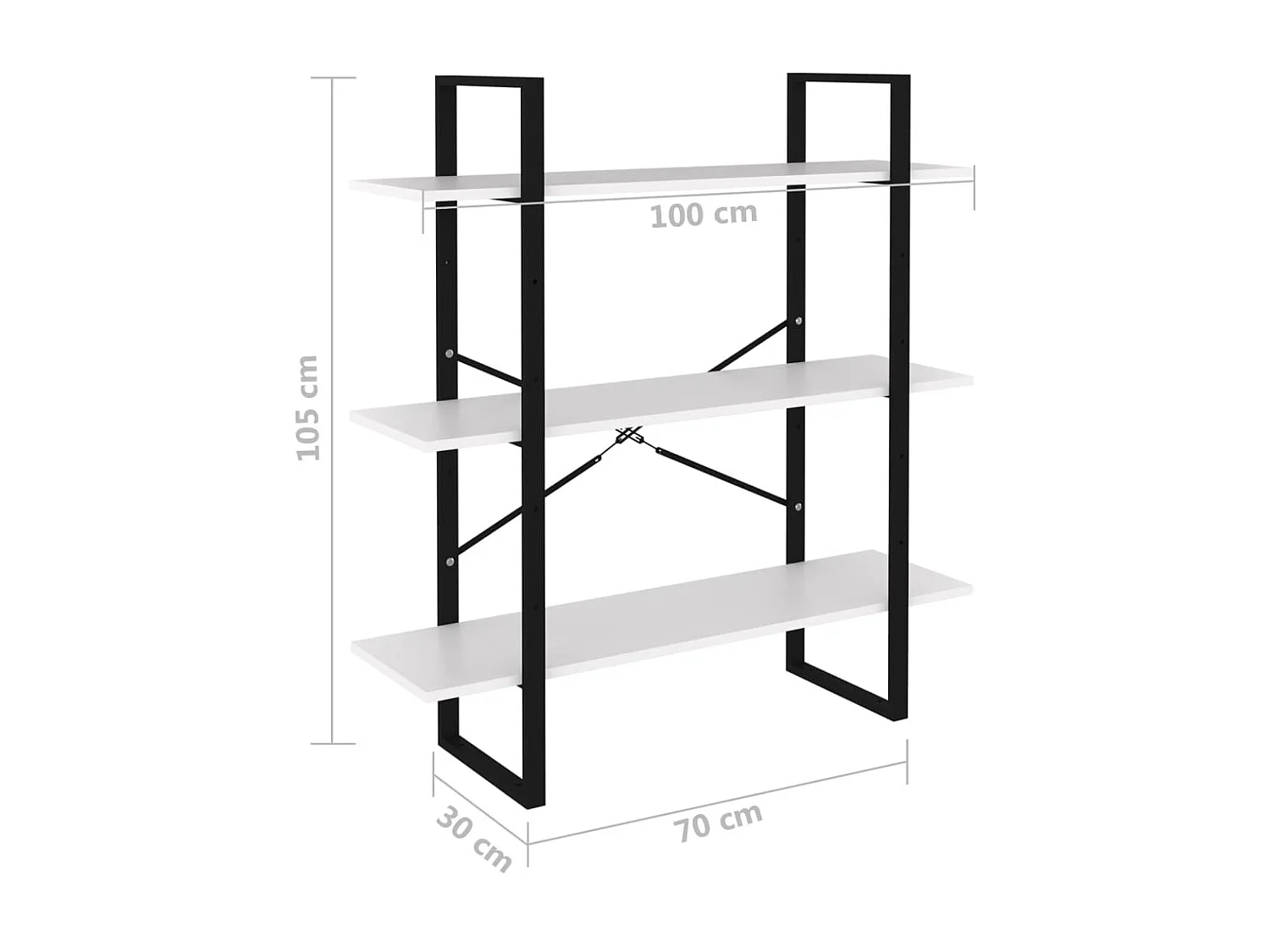 Bibliothèque Blanc 100x30x105