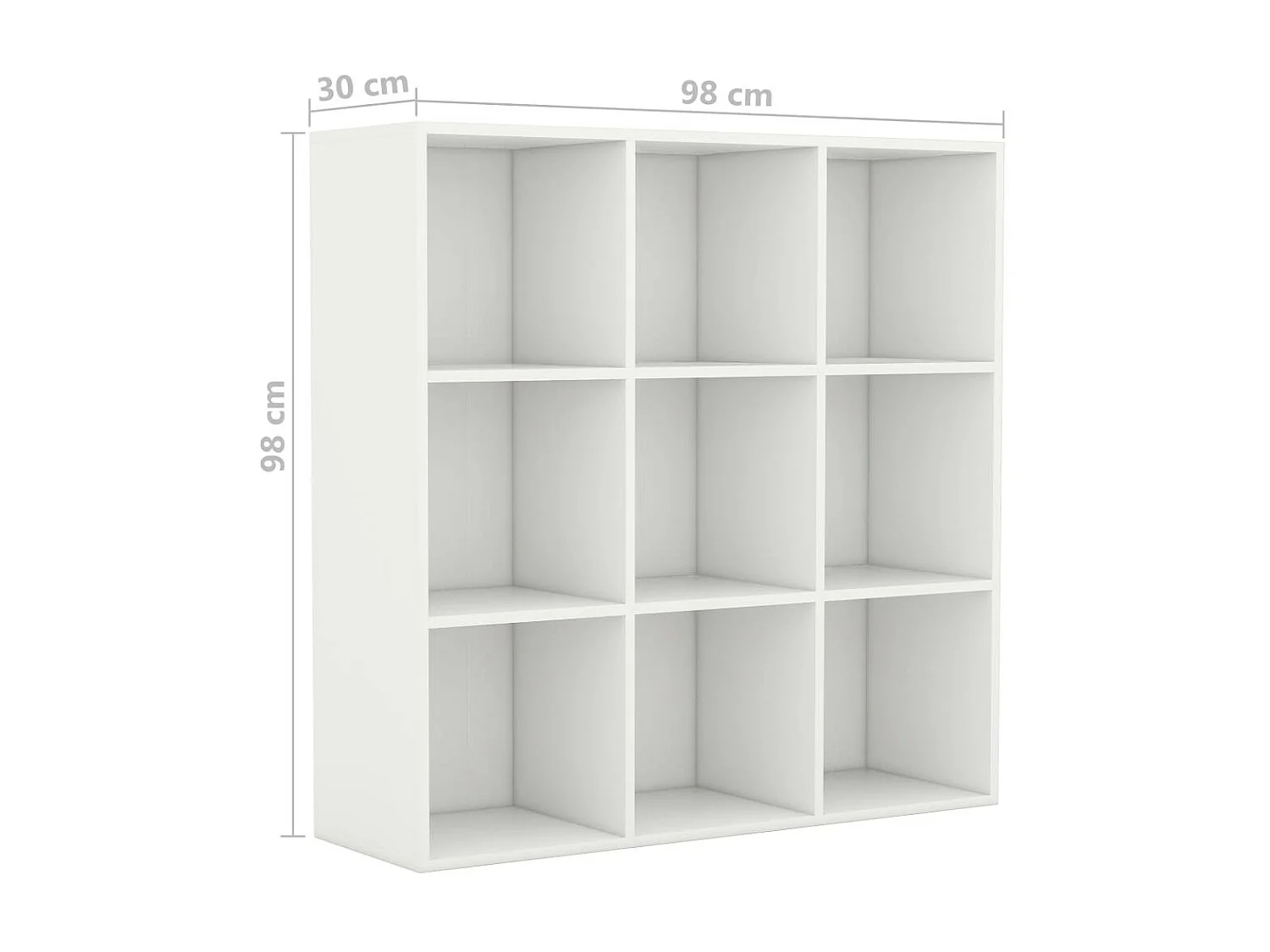 Bibliothèque Blanc 98x30x98