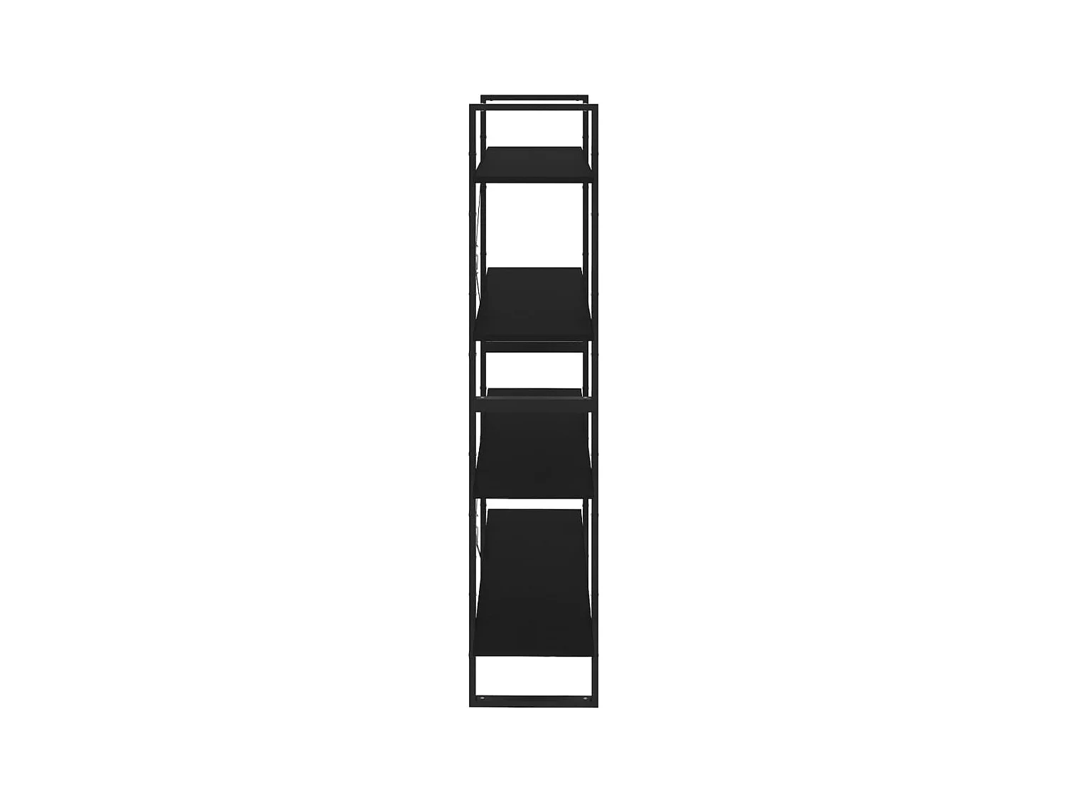 Bibliothèque à 4 niveaux Noir 100x30x140