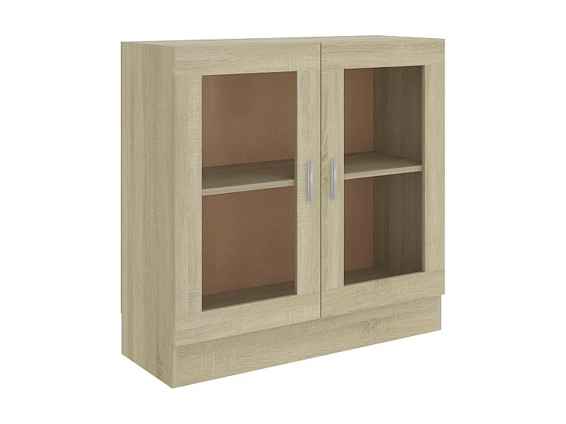 Armoire à vitrine Chêne sonoma 82,5x30,5x80