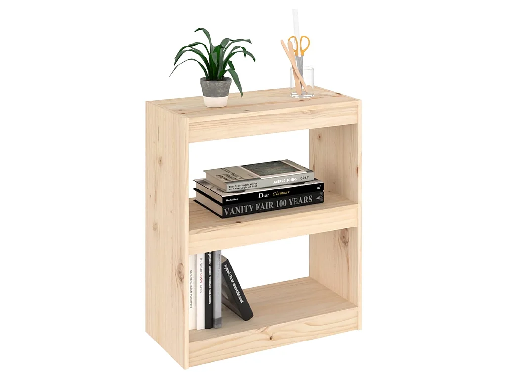 Bibliothèque-Séparateur de pièce 60x30x71,5 Bois de pin