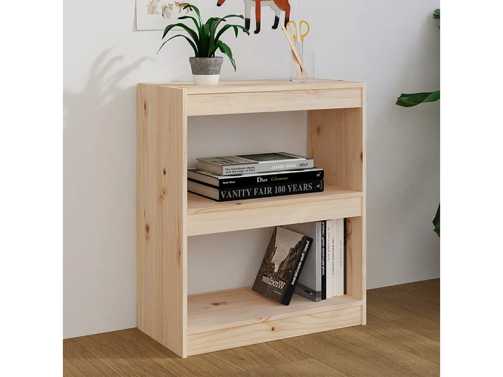 Bibliothèque-Séparateur de pièce 60x30x71,5 Bois de pin