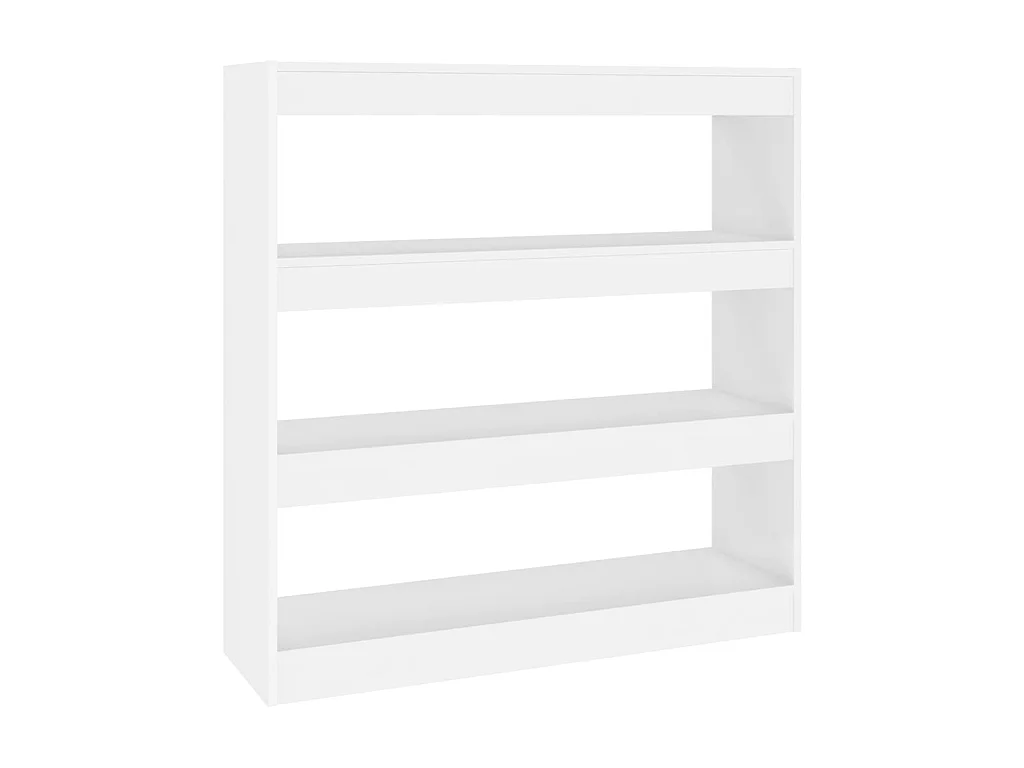 Bibliothèque-Séparateur de pièce Blanc 100x30x103