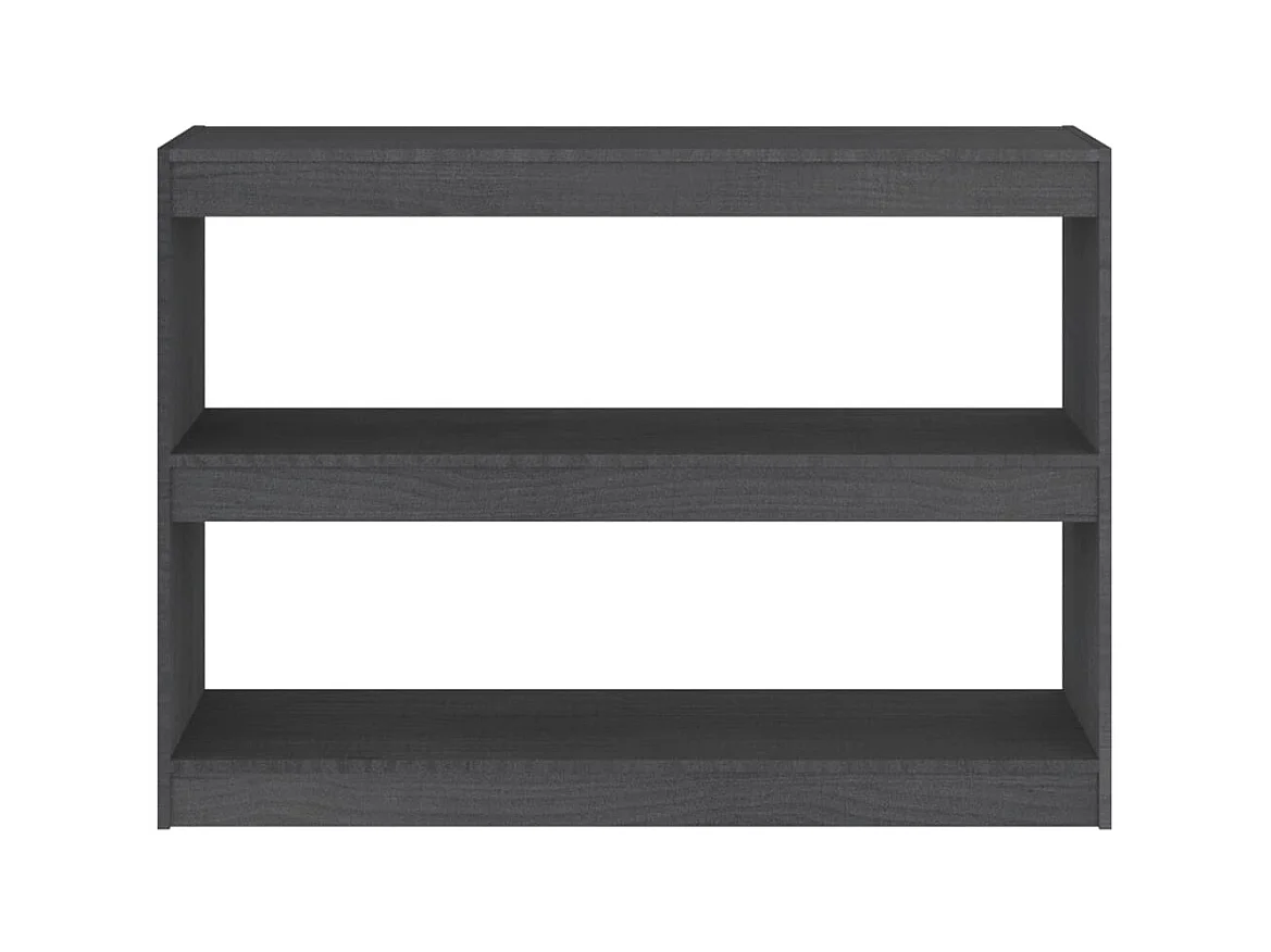 Boekenkast/kamerscherm 100x30x71,5 cm grenenhout grijs