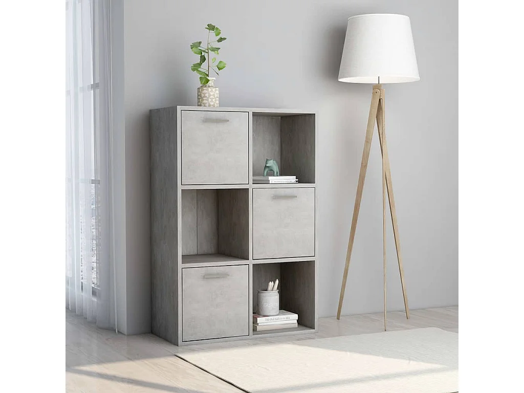 Armoire de rangement Gris béton 60x29,5x90