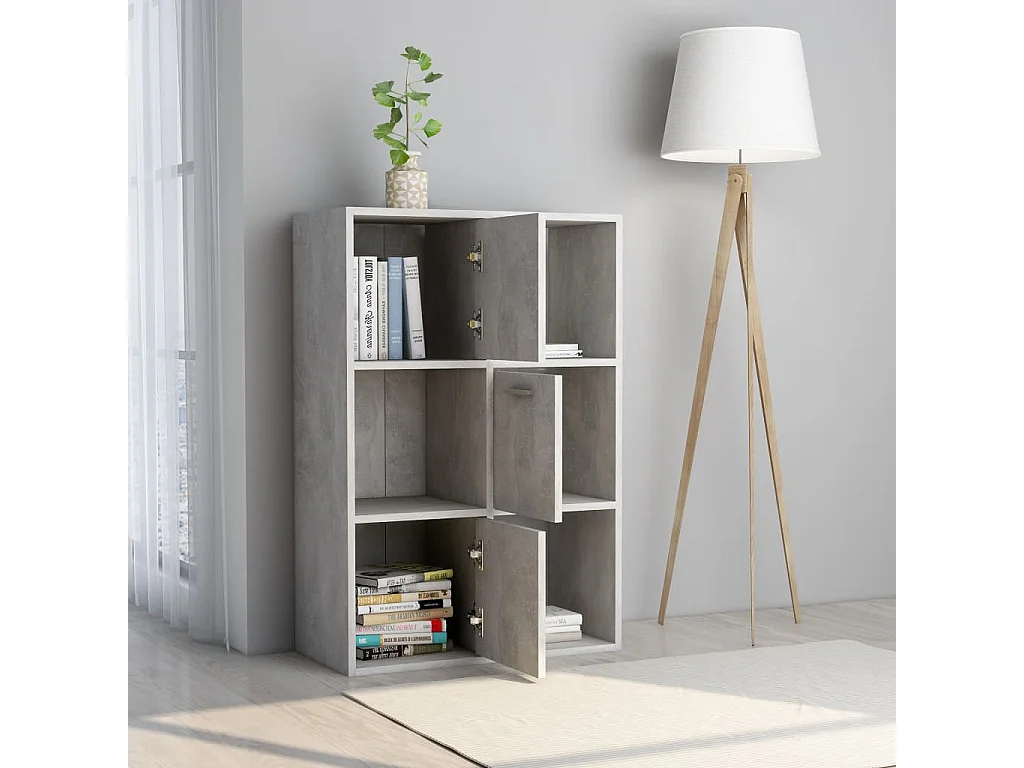 Armoire de rangement Gris béton 60x29,5x90