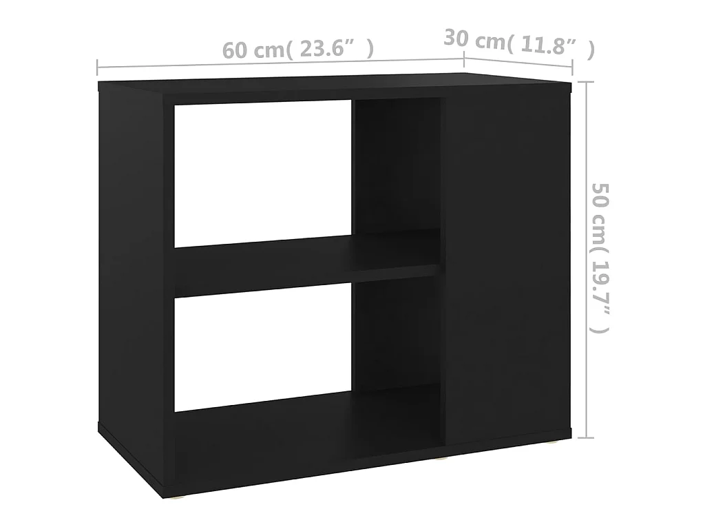 Armoire latérale Noir 60x30x50