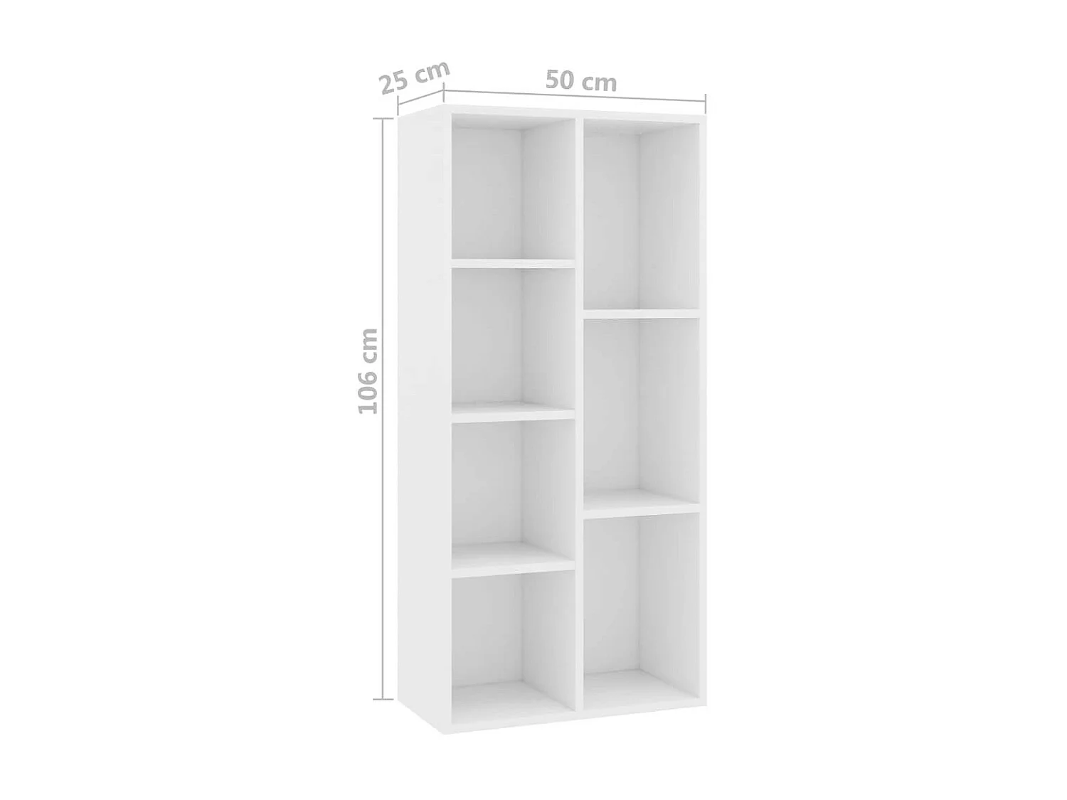 Bibliothèque blanche 50x25x106