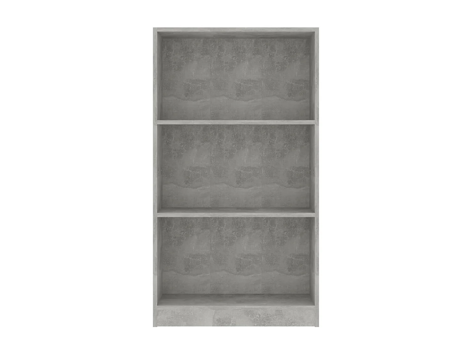 Bibliothèque à 3 niveaux Gris béton 60x24x108