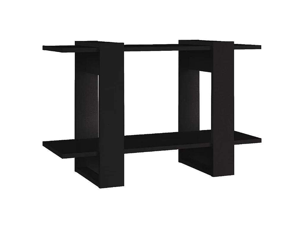 Bibliothèque-Séparateur de pièce Noir 80x30x51