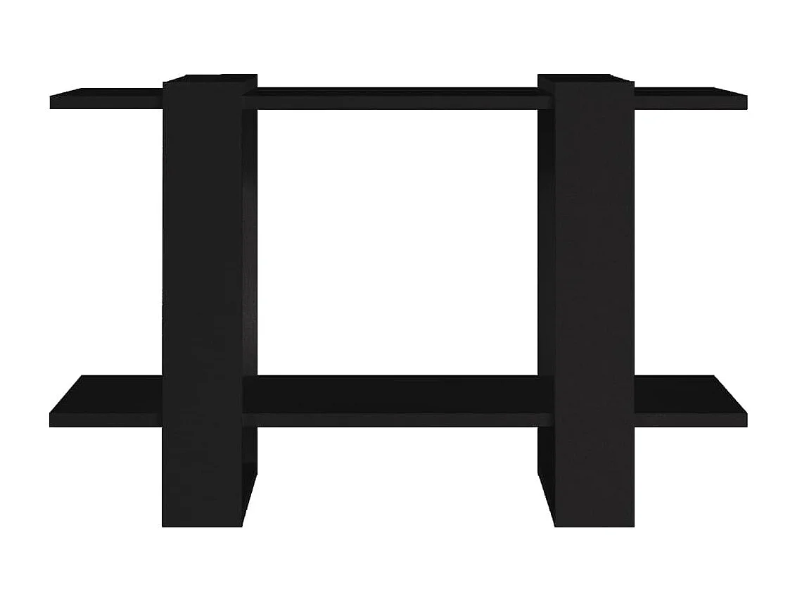 Bibliothèque-Séparateur de pièce Noir 80x30x51