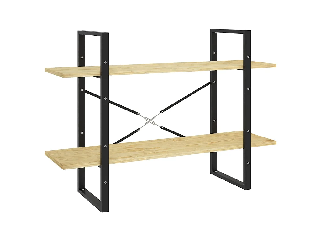 Bibliothèque à 2 niveaux 100x30x70 Bois de pin massif