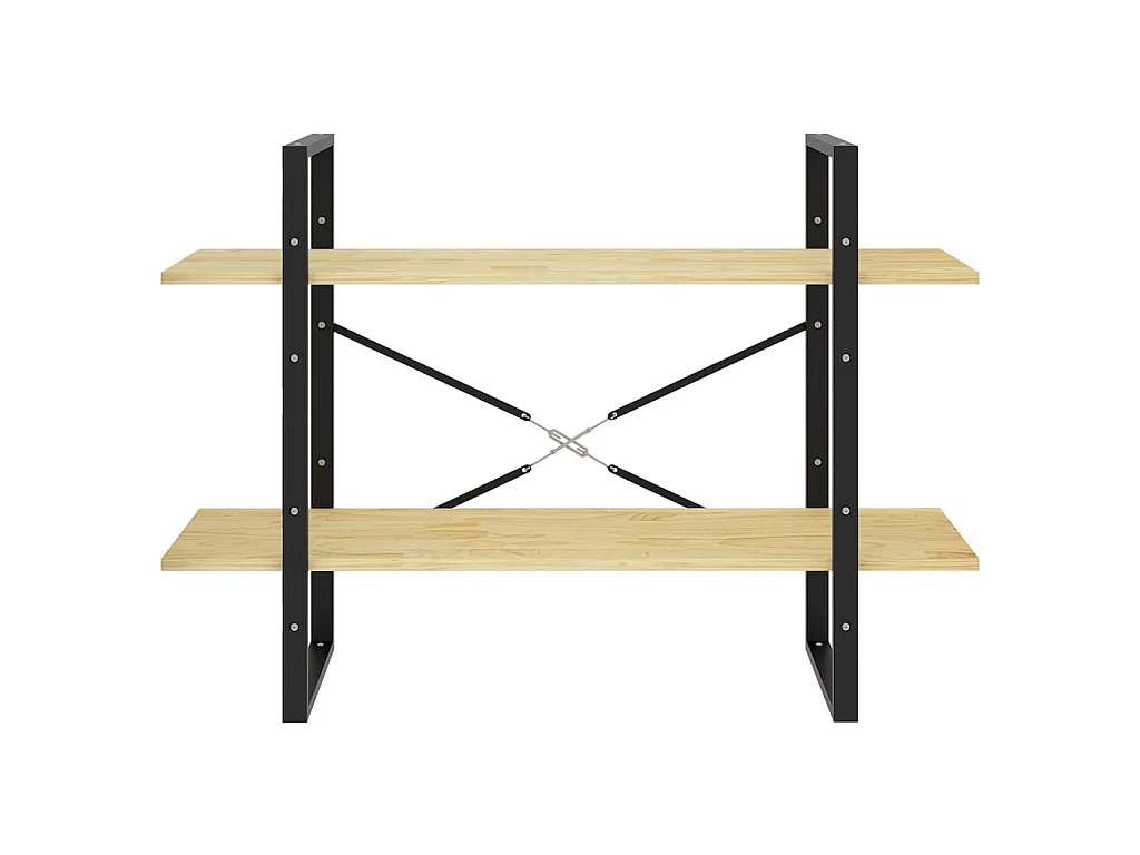 Bibliothèque à 2 niveaux 100x30x70 Bois de pin massif