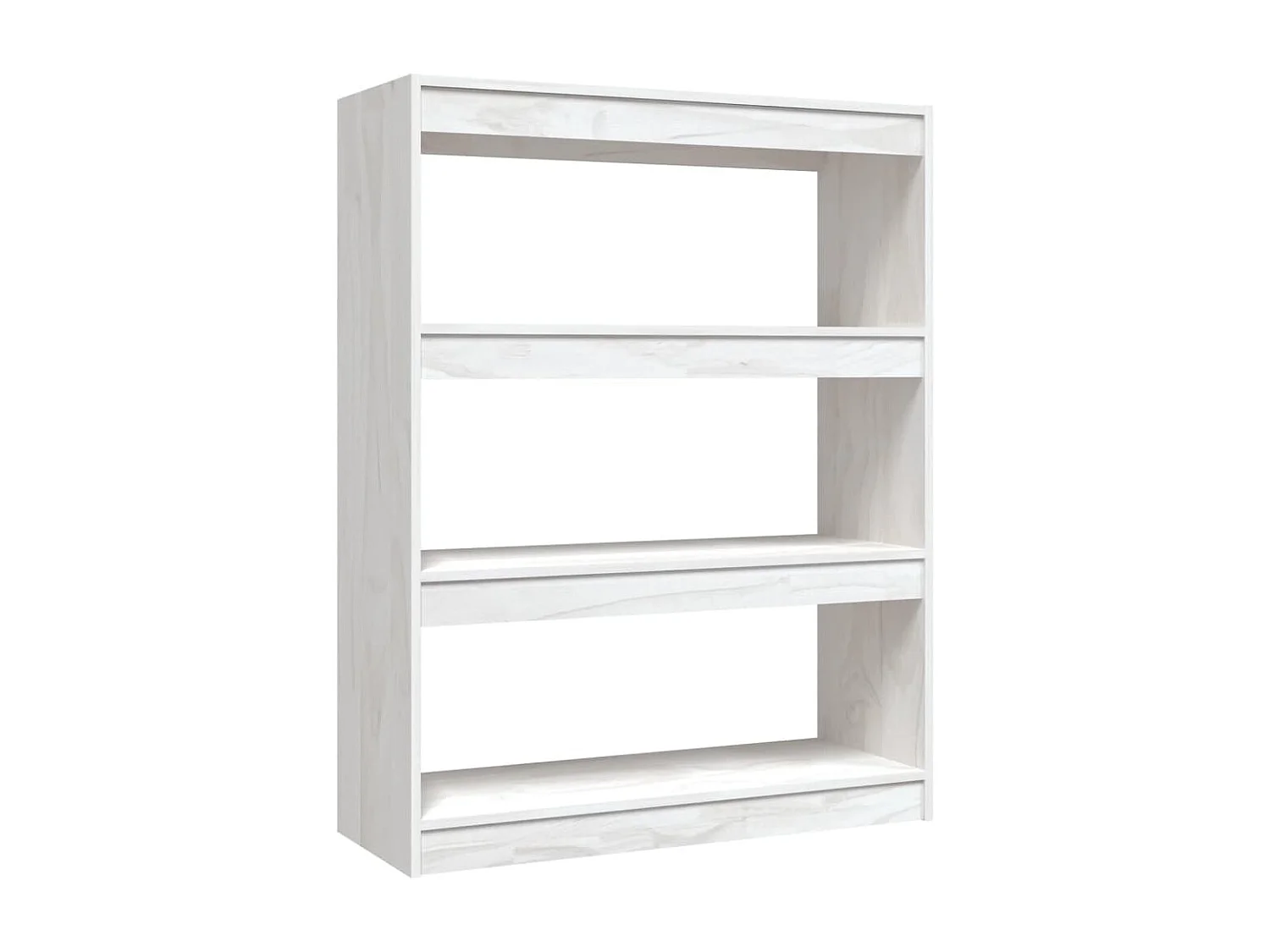 Bibliothèque-Séparateur de pièce Blanc 100x30x103 Pin massif