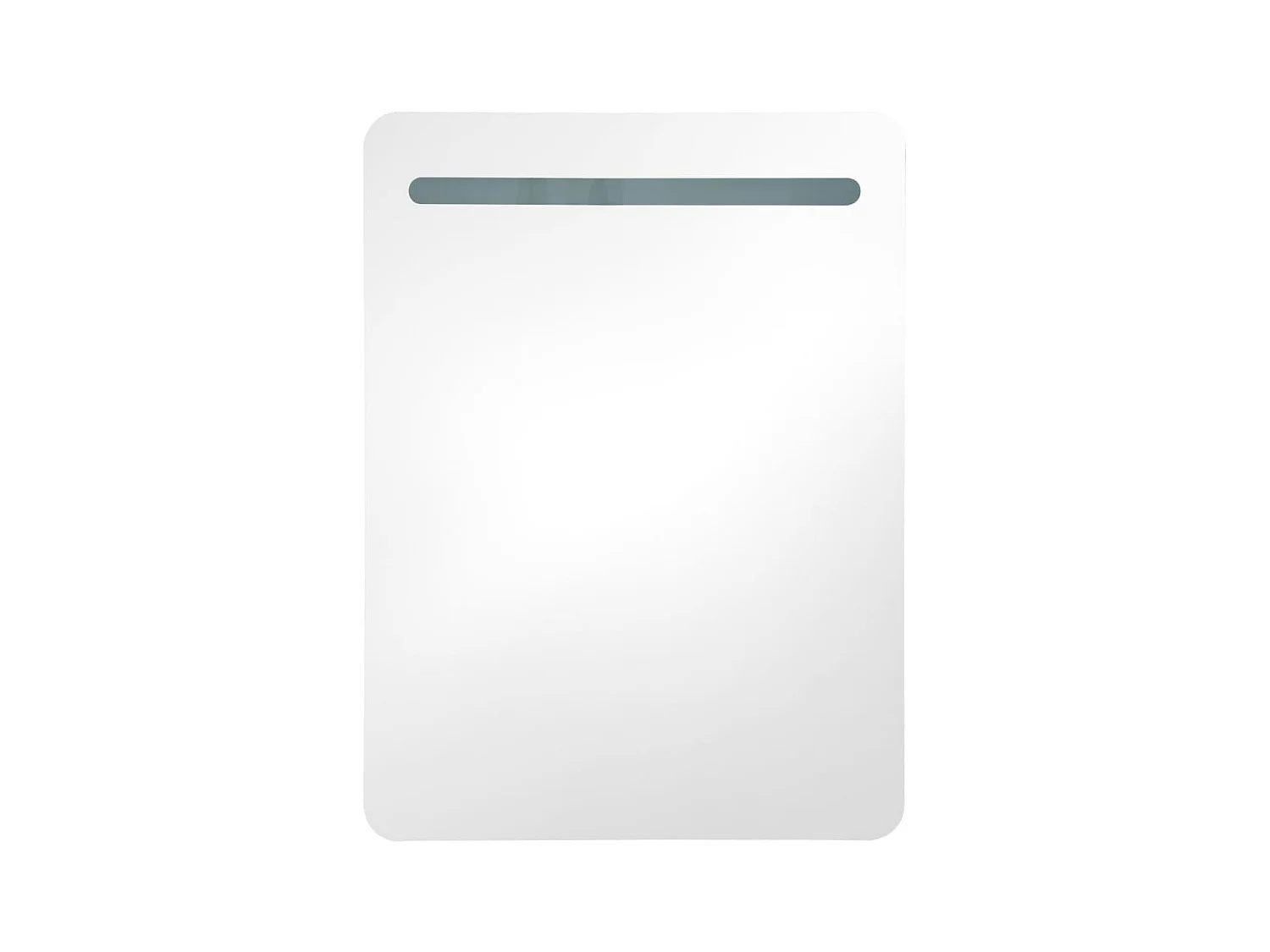 Armoire de salle de bain à miroir LED Gris 60x11x80