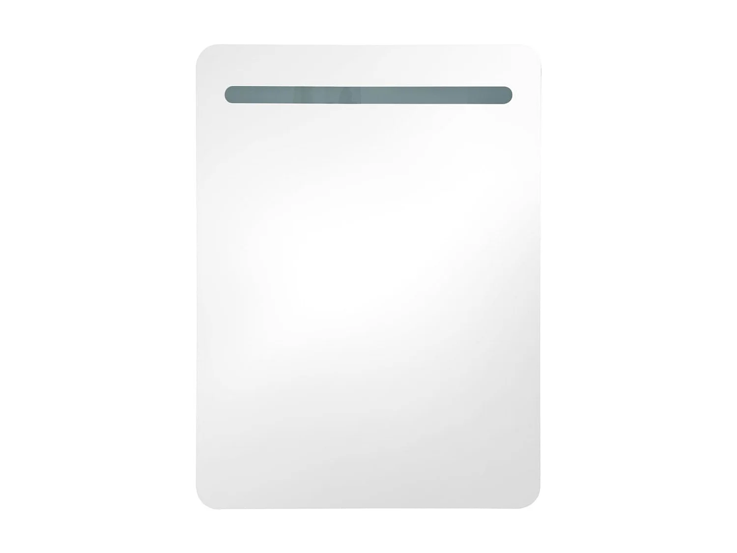 Armoire de salle de bain à miroir LED Gris 60x11x80