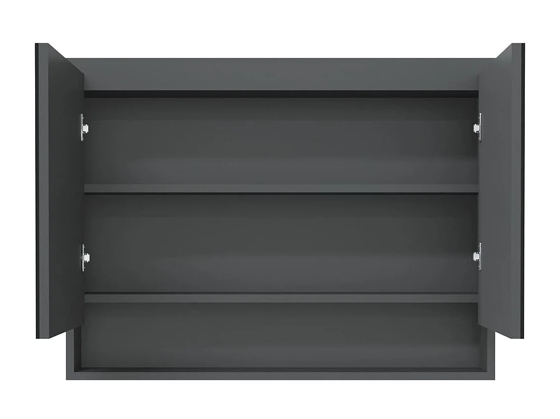 Armoire à miroir de salle de bain 80x15x60 MDF Gris