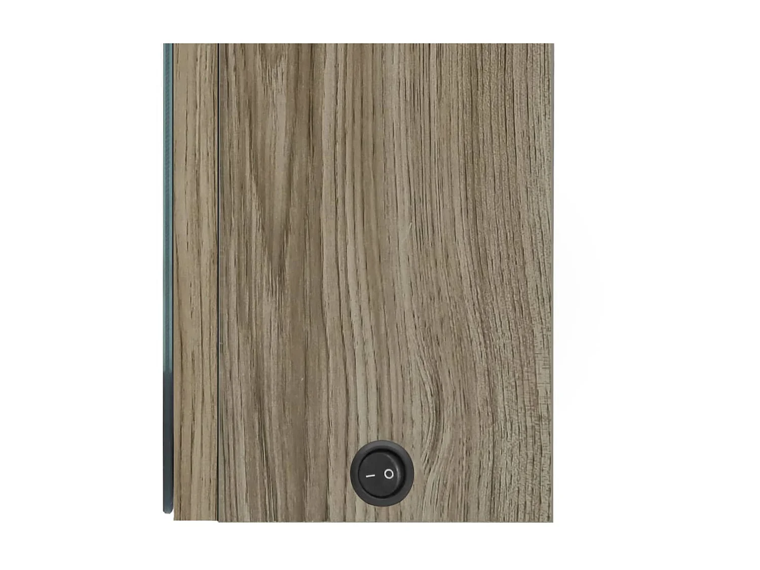 Armoire de salle de bain à miroir LED Chêne 80x12x68