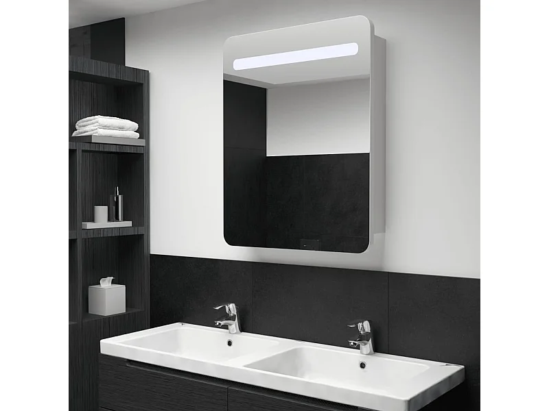 Armoire de salle de bain à miroir LED 60x11x80