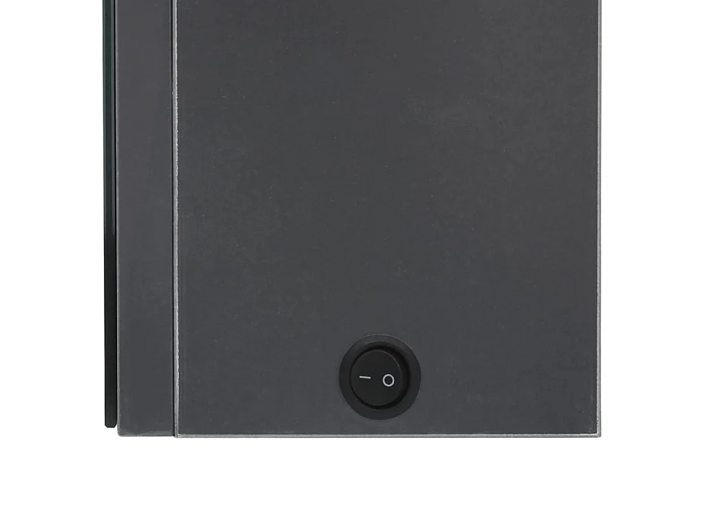 Armoire de salle de bain à miroir LED 89x14x62 Gris