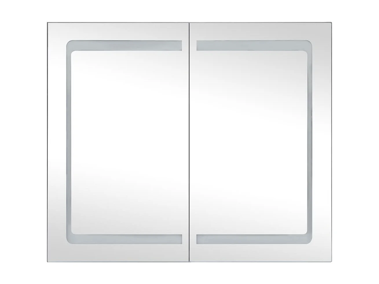 Armoire de salle de bain à miroir à LED 80x12,2x68