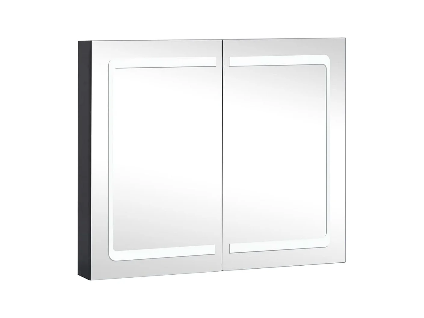 Armoire de salle de bain à miroir à LED 80x12,2x68