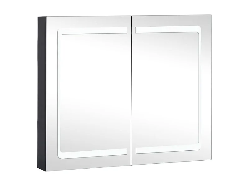 Armoire de salle de bain à miroir à LED 80x12,2x68