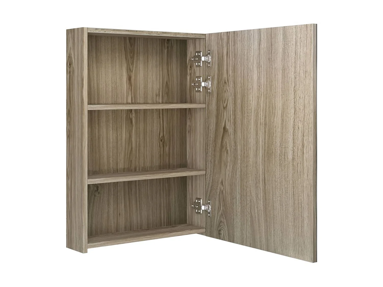 Armoire de salle de bain à miroir LED Chêne 50x13x70 2