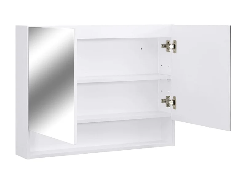 Armoire à miroir de salle de bain LED Blanc 80x15x60 MDF