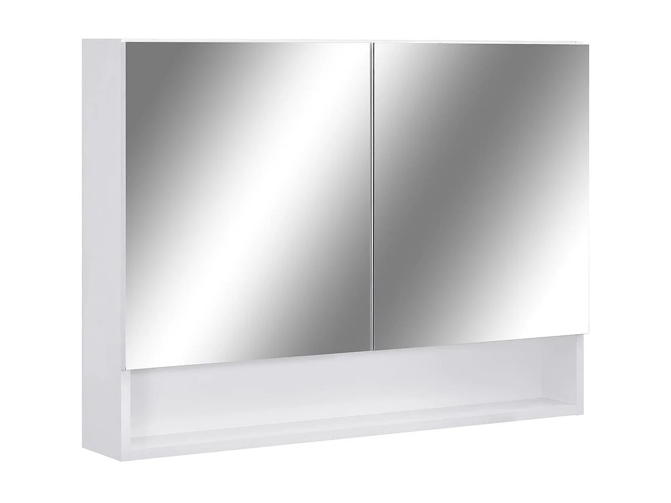 Armoire à miroir de salle de bain LED Blanc 80x15x60 MDF