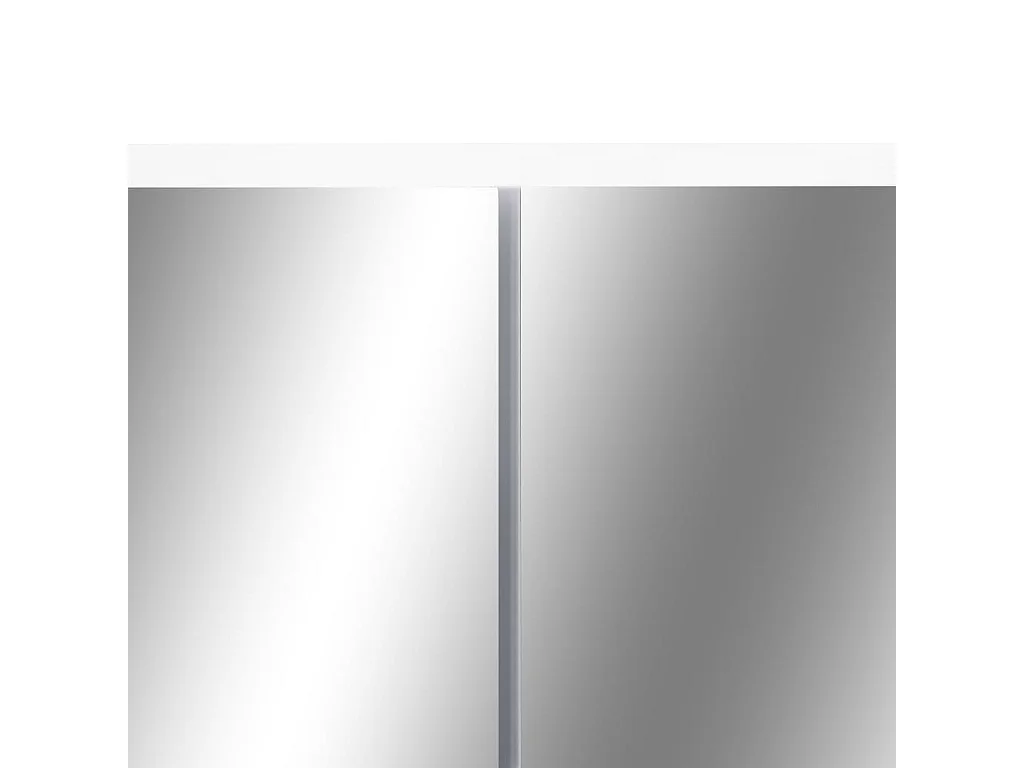 Armoire à miroir de salle de bain LED Blanc 80x15x60 MDF