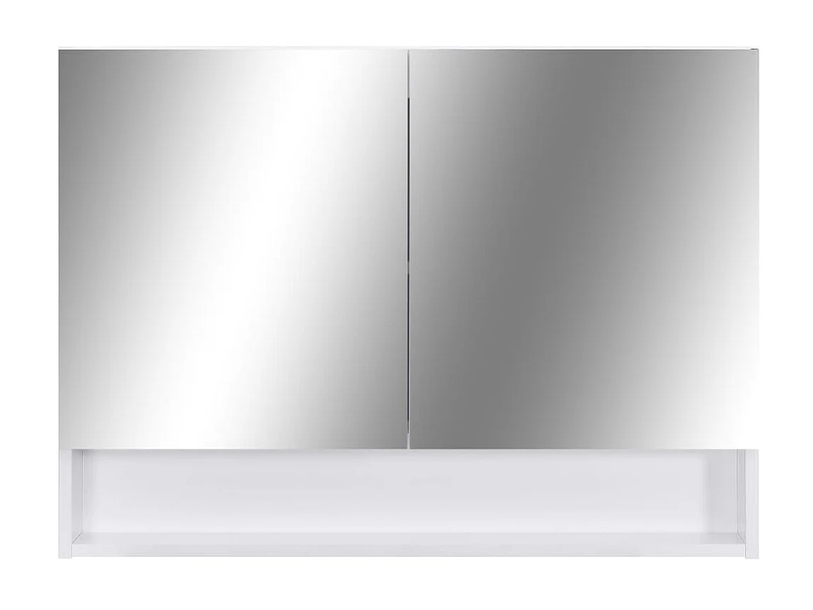Armoire à miroir de salle de bain LED Blanc 80x15x60 MDF